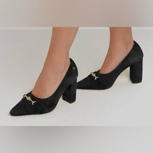 Fairfax & favor chantilly black sueded heels size 9.5